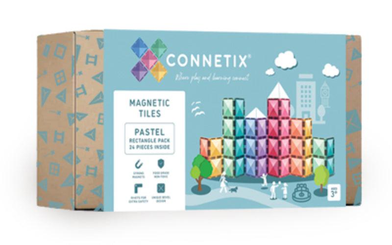 24 Piece Pastel Rectangle Pack - Connetix Magnetic Tiles