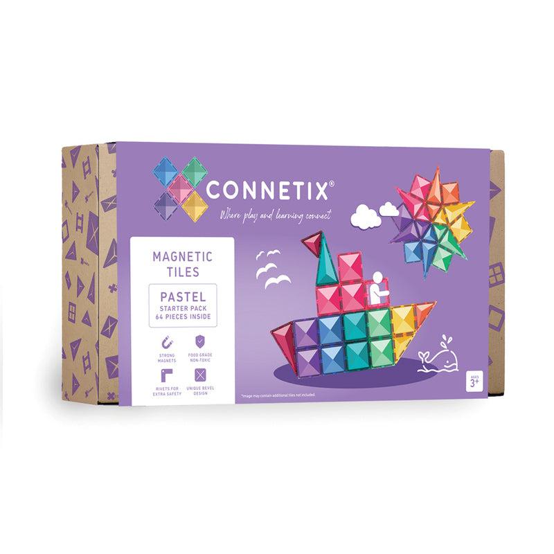 64 Piece Pastel Starter Pack - Connetix Magnetic Tiles