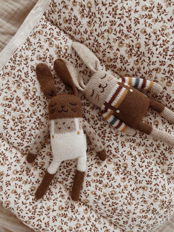 Knitted Bunny - Ecru Overalls