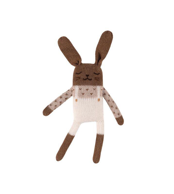 Knitted Bunny - Ecru Overalls