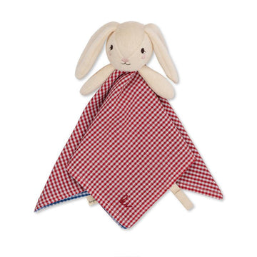 Organic Gingham Baby Comforter - Rabbit