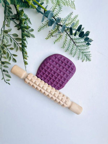 Wooden Playdough Rolling Pin - Large Honeycomb