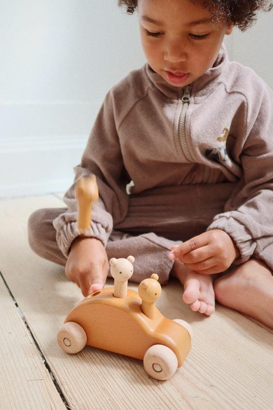 Wooden Pop Up Toy Car