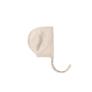 Organic Knitted Baby Bonnet - Natural Heather