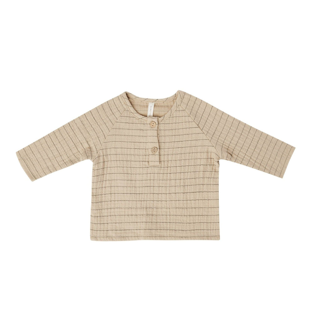 Organic Zion Shirt - Latte Pinstripe
