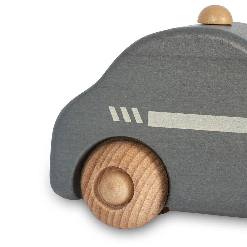 Wooden Rolling Police Car