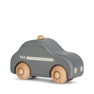 Wooden Rolling Police Car