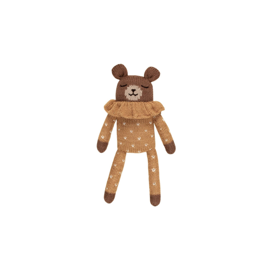 Knitted Bear - Ocre Dots