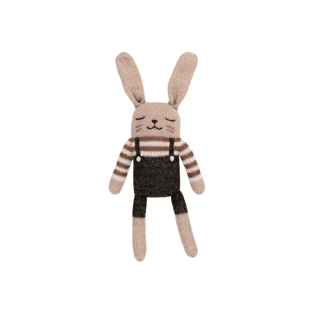 Knitted Bunny - Black Overalls