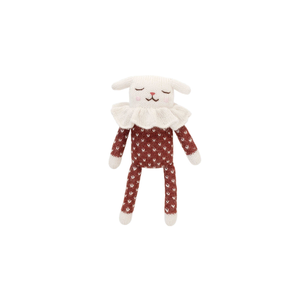 Knitted Lamb Teddy - Sienna Dots