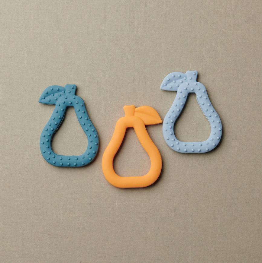 Textured Silicone Pear Teethers (3 pck)
